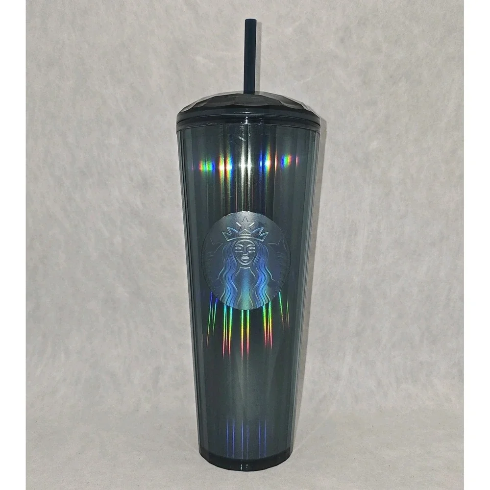 NWT Starbucks Cup Venti Ocean Kaleidoscope Dome Cold Drink Tumbler Straw 24 OZ